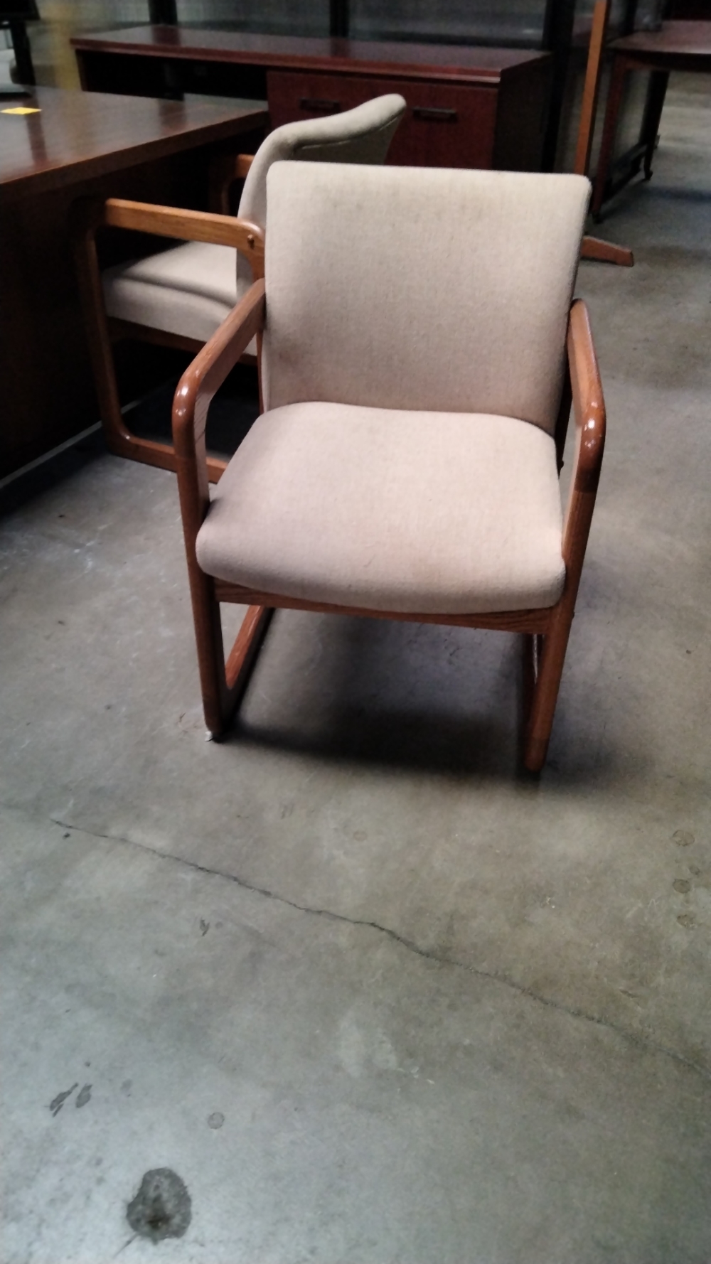  Wood frame side chair