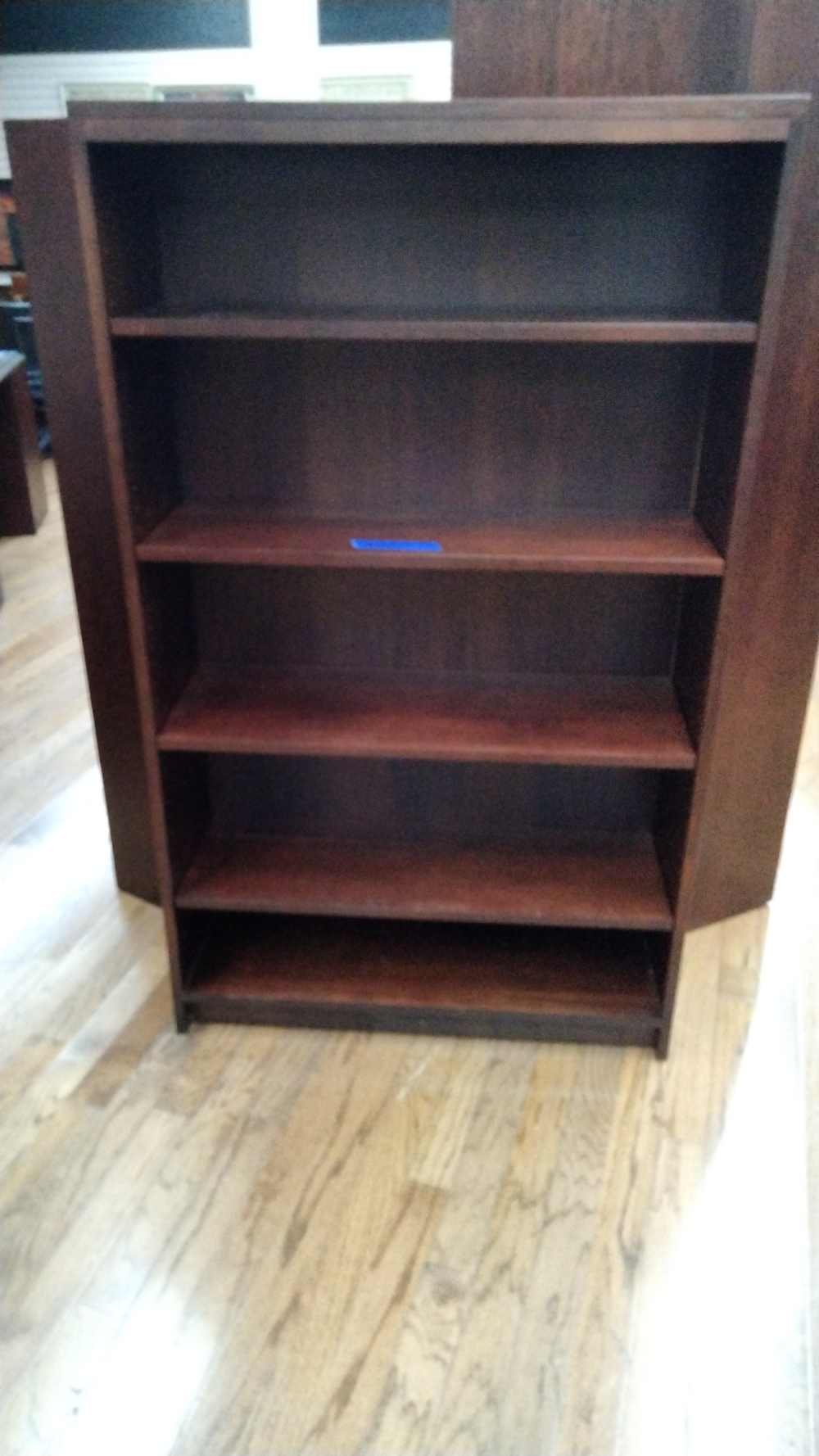  5' wood veneer bookcase