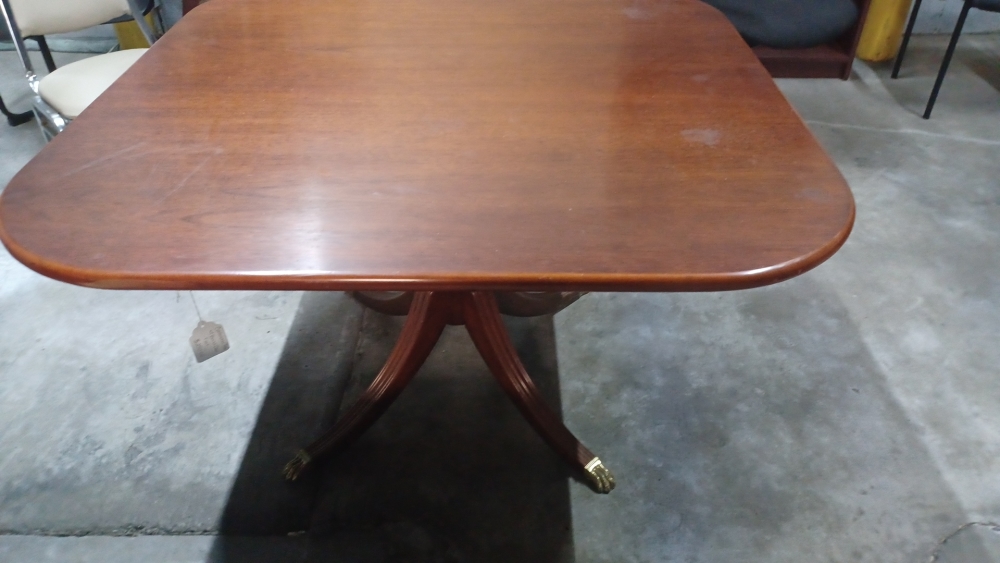  Cherry conference table w/brass claws